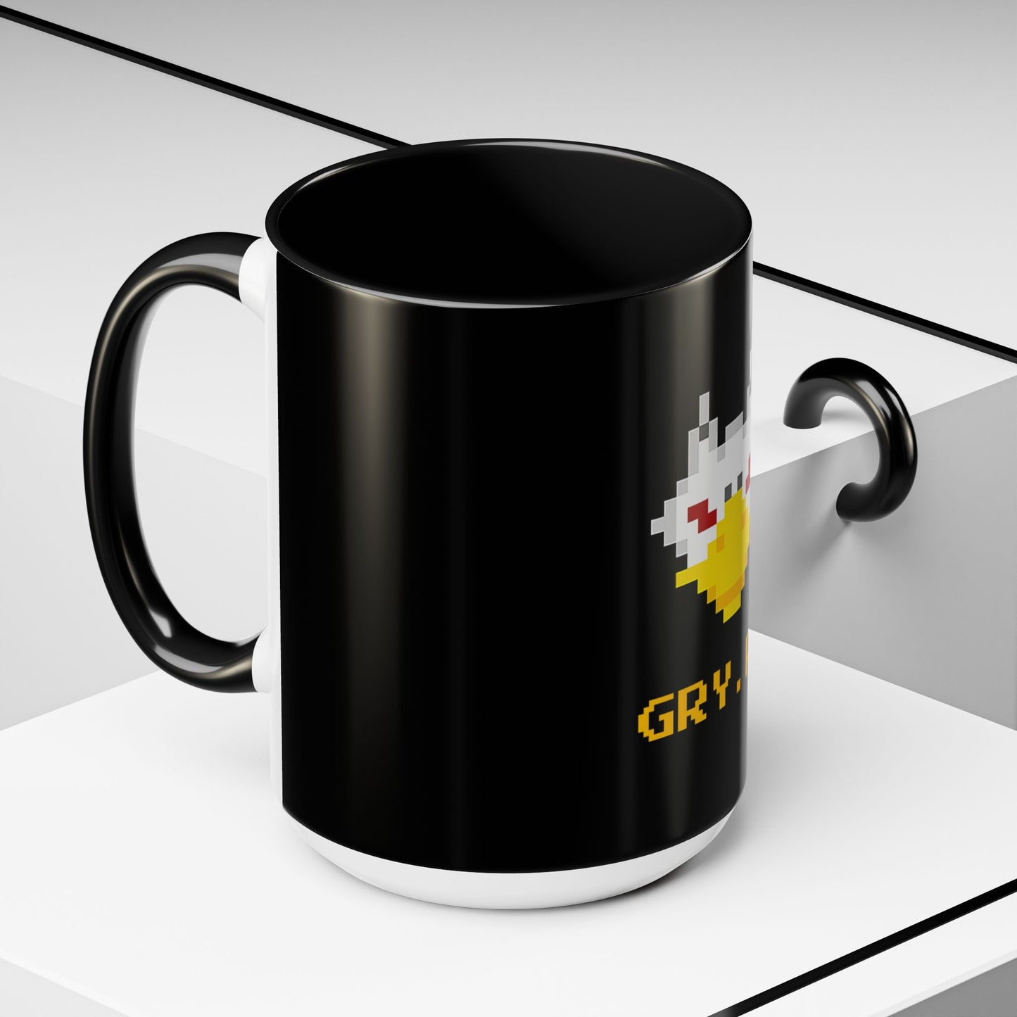 Gryph Logo Black Coffee Mug (11, 15oz)