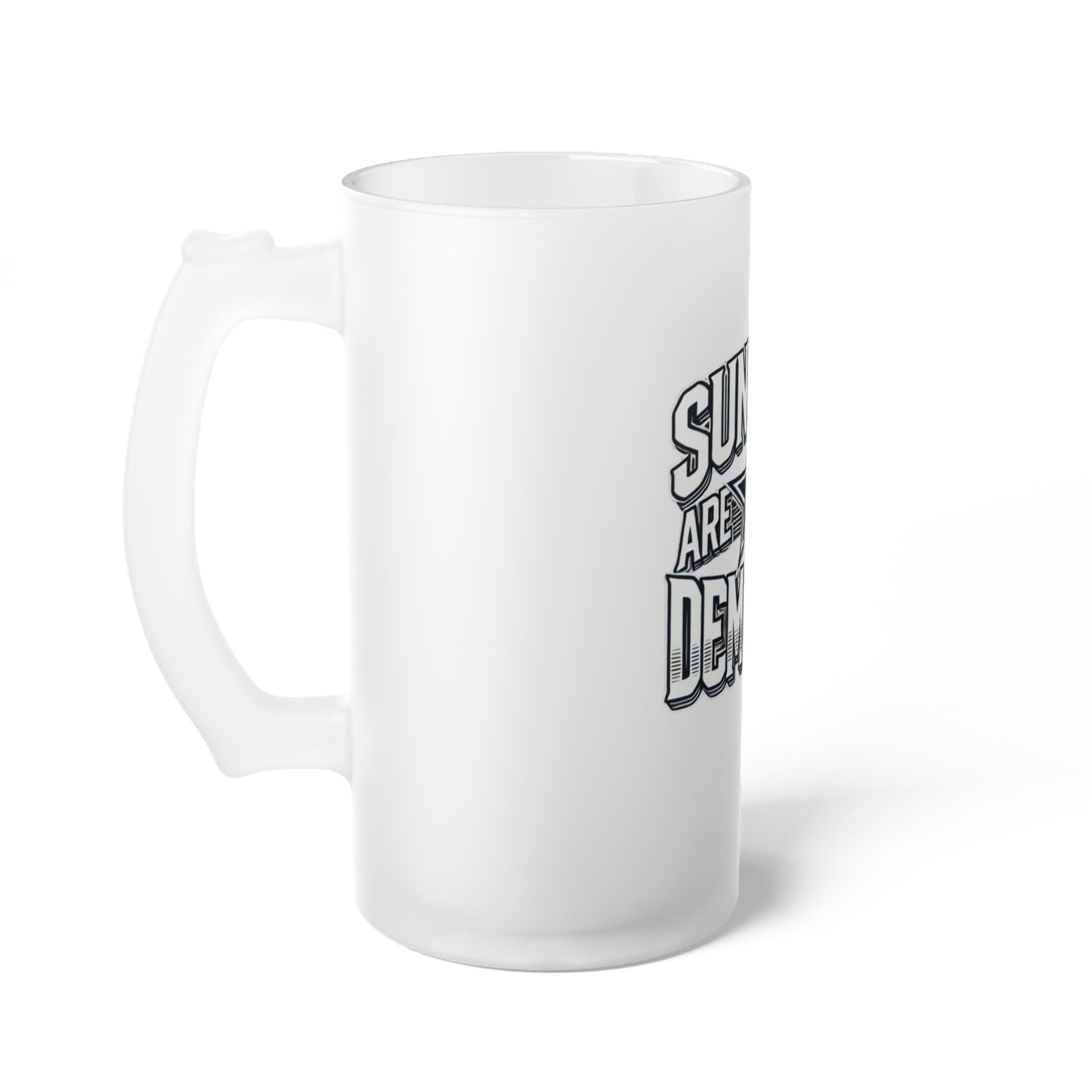 Sundays Are For Dem Boyz Frosted Glass Beer Mug