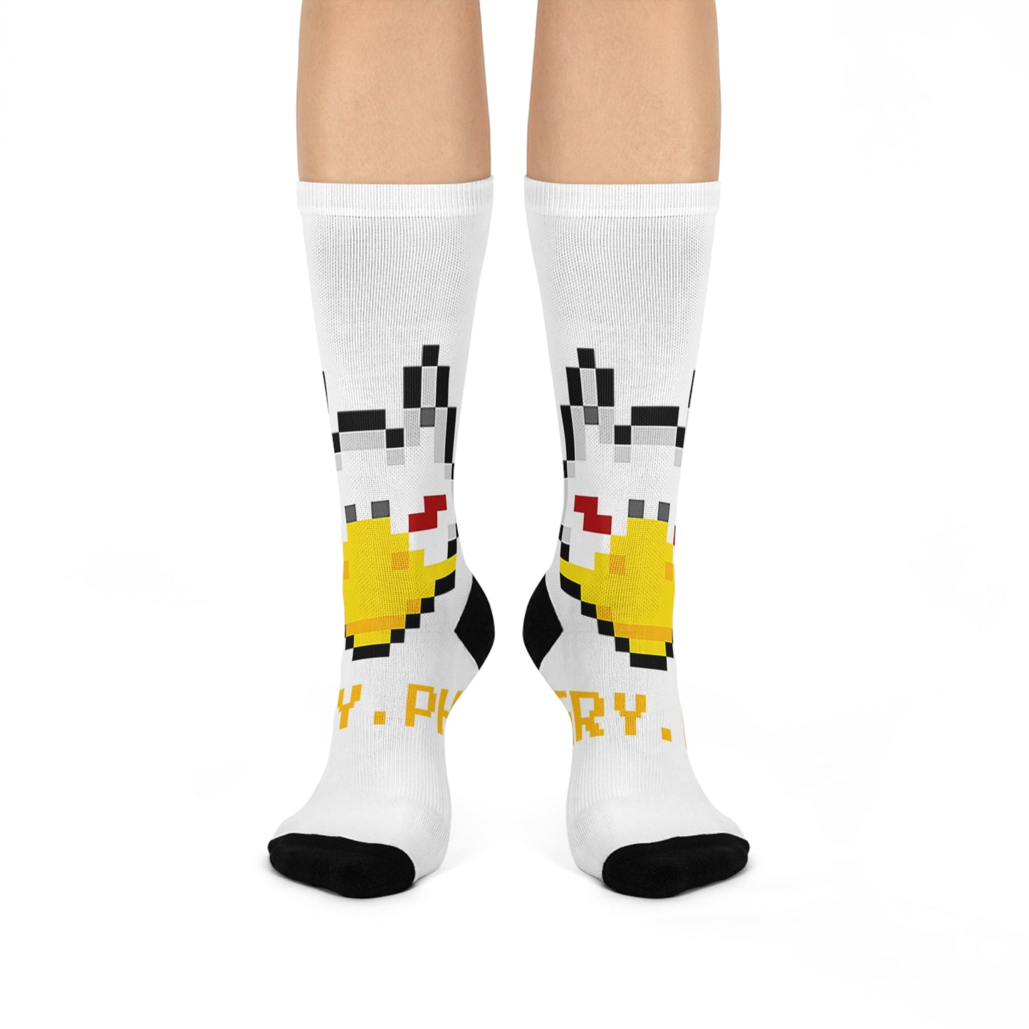 Gryph Logo White Cushioned Crew Socks