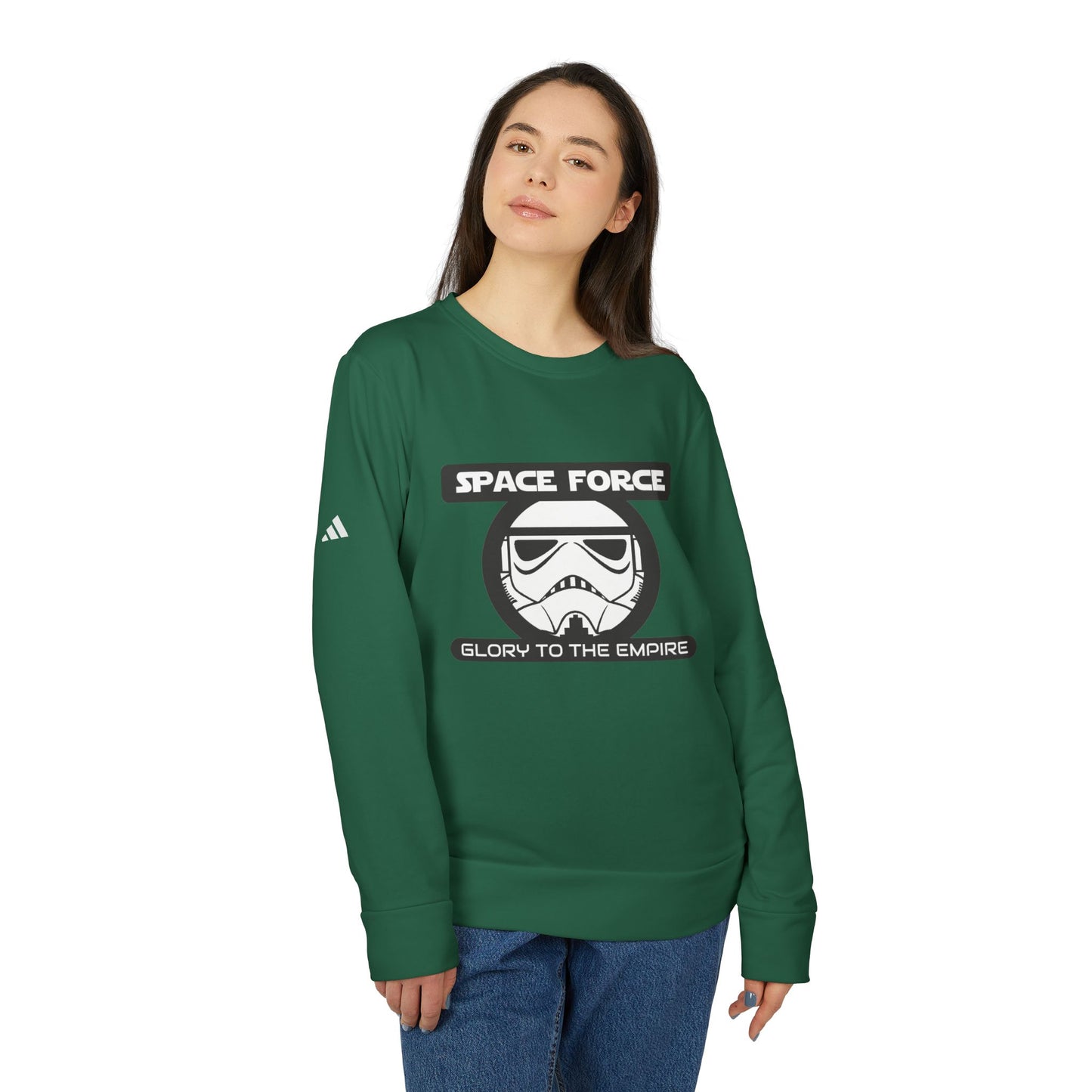 Space Force: Glory to the Empire adidas® Unisex Fleece Crewneck Sweatshirt