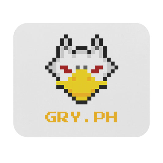 Gryph Logo White Mouse Pad (Rectangle)