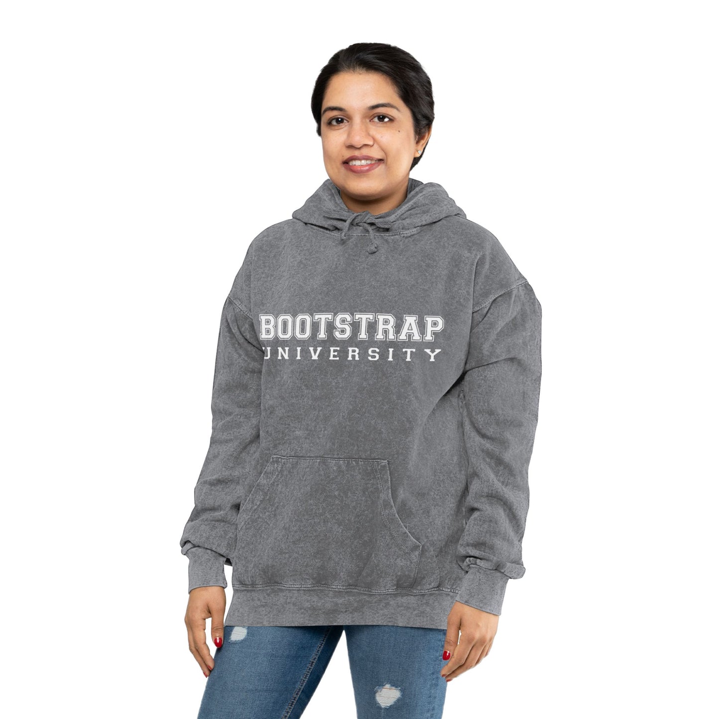 Bootstrap University Unisex Mineral Wash Hoodie (Featuring Gryph Logo on the Back)