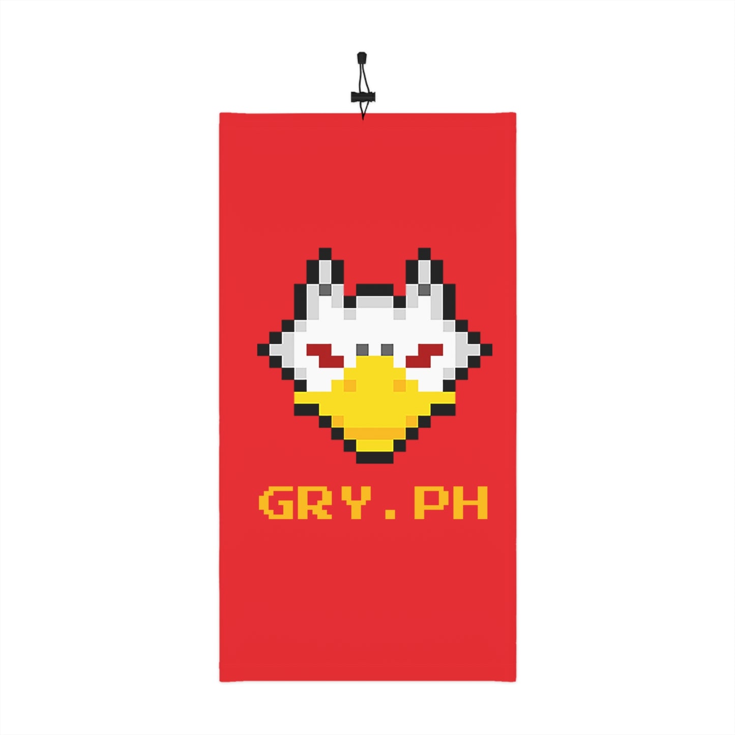 Gryph Logo Red Winter Neck Gaiter with Drawstring