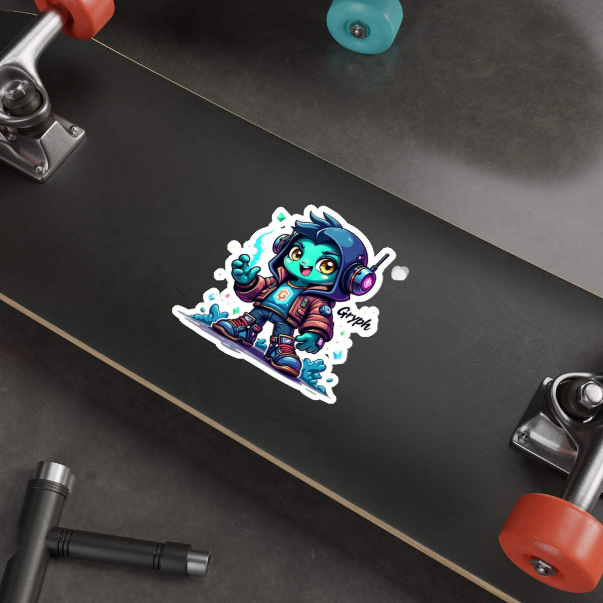 Neon Flux Vinyl Kiss-Cut Sticker