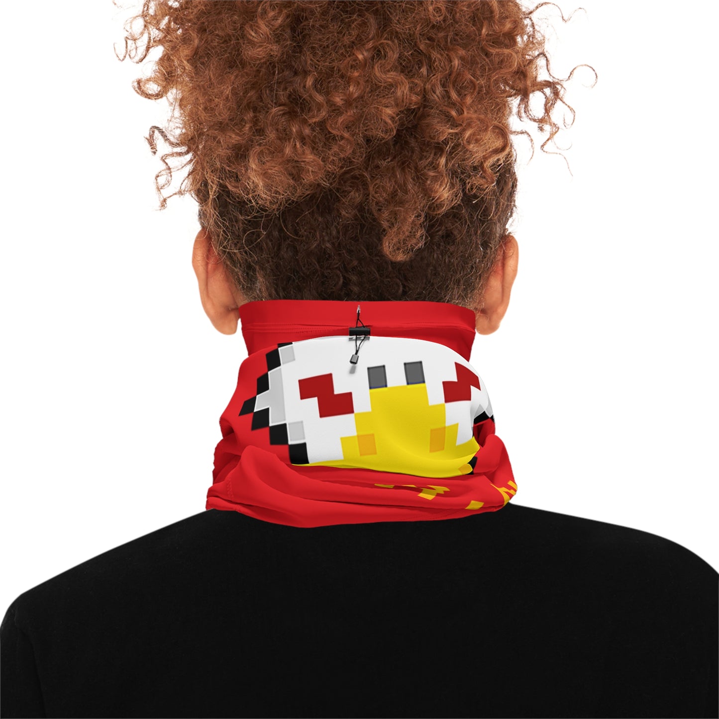 Gryph Logo Red Winter Neck Gaiter with Drawstring