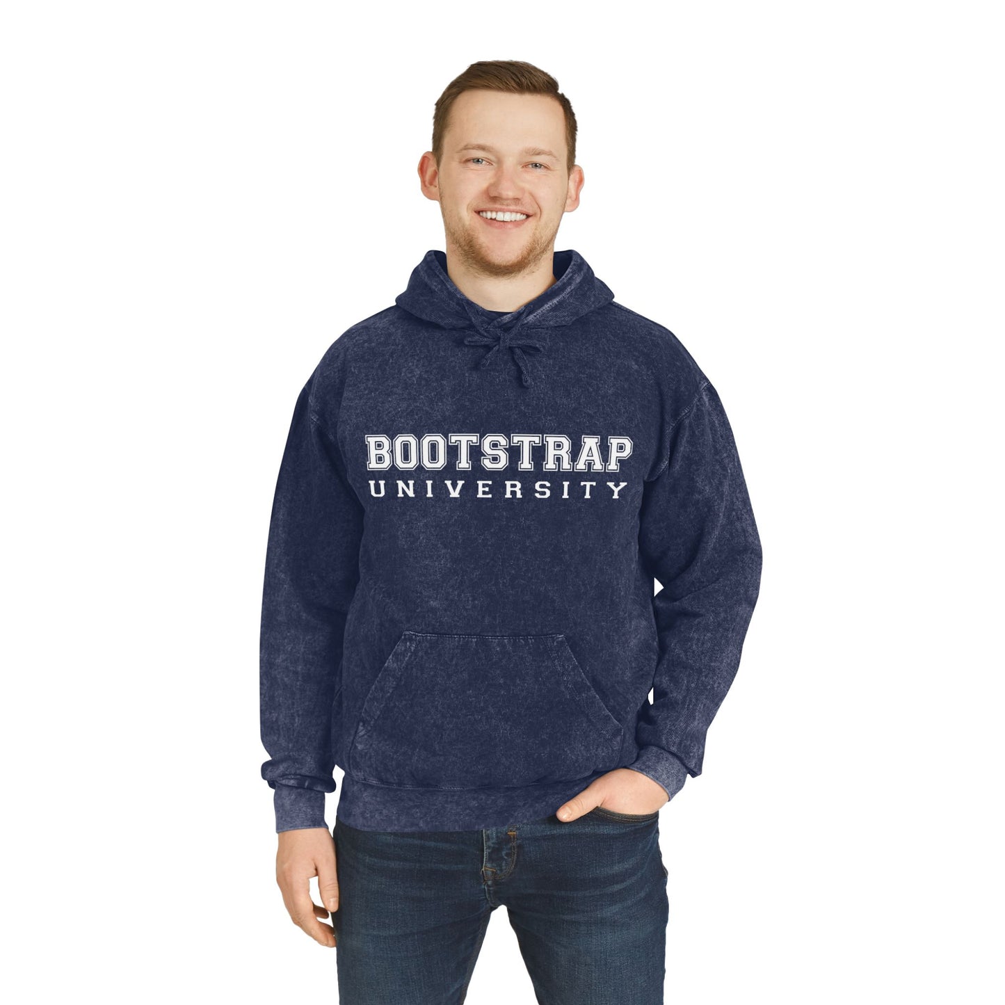 Bootstrap University Unisex Mineral Wash Hoodie (Featuring Gryph Logo on the Back)