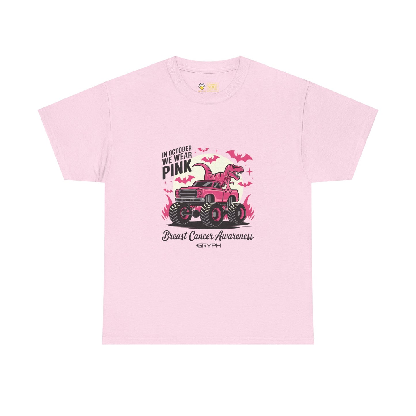 Pink Dino Power Tee – Breast Cancer Awareness