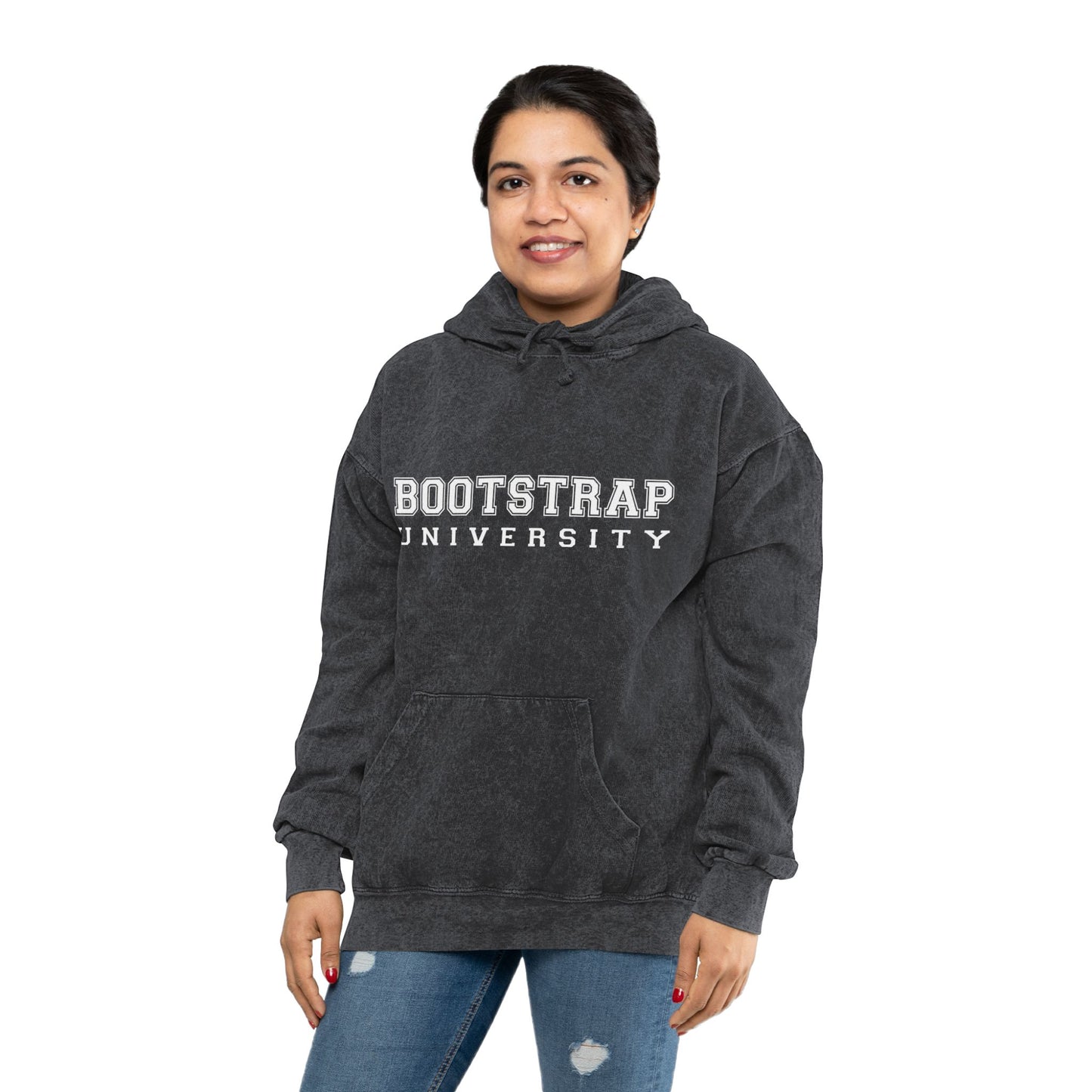 Bootstrap University Unisex Mineral Wash Hoodie (Featuring Gryph Logo on the Back)