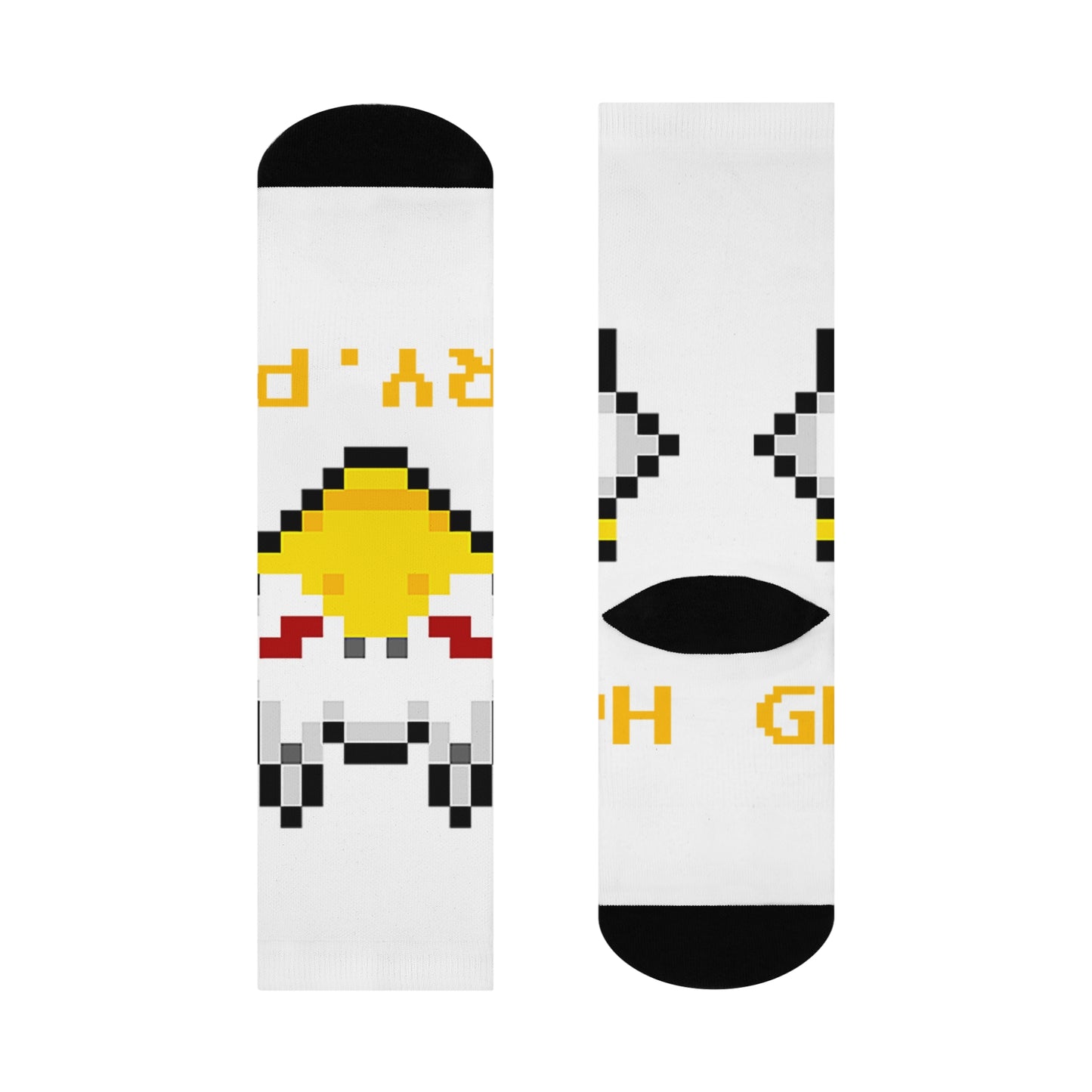 Gryph Logo White Cushioned Crew Socks