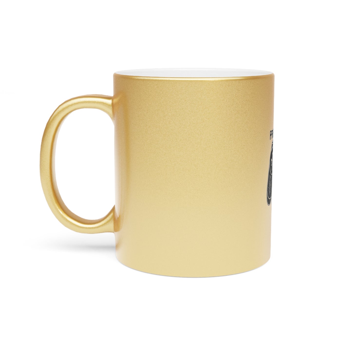 Press Play to Escape Metallic Mug (Silver/Gold)