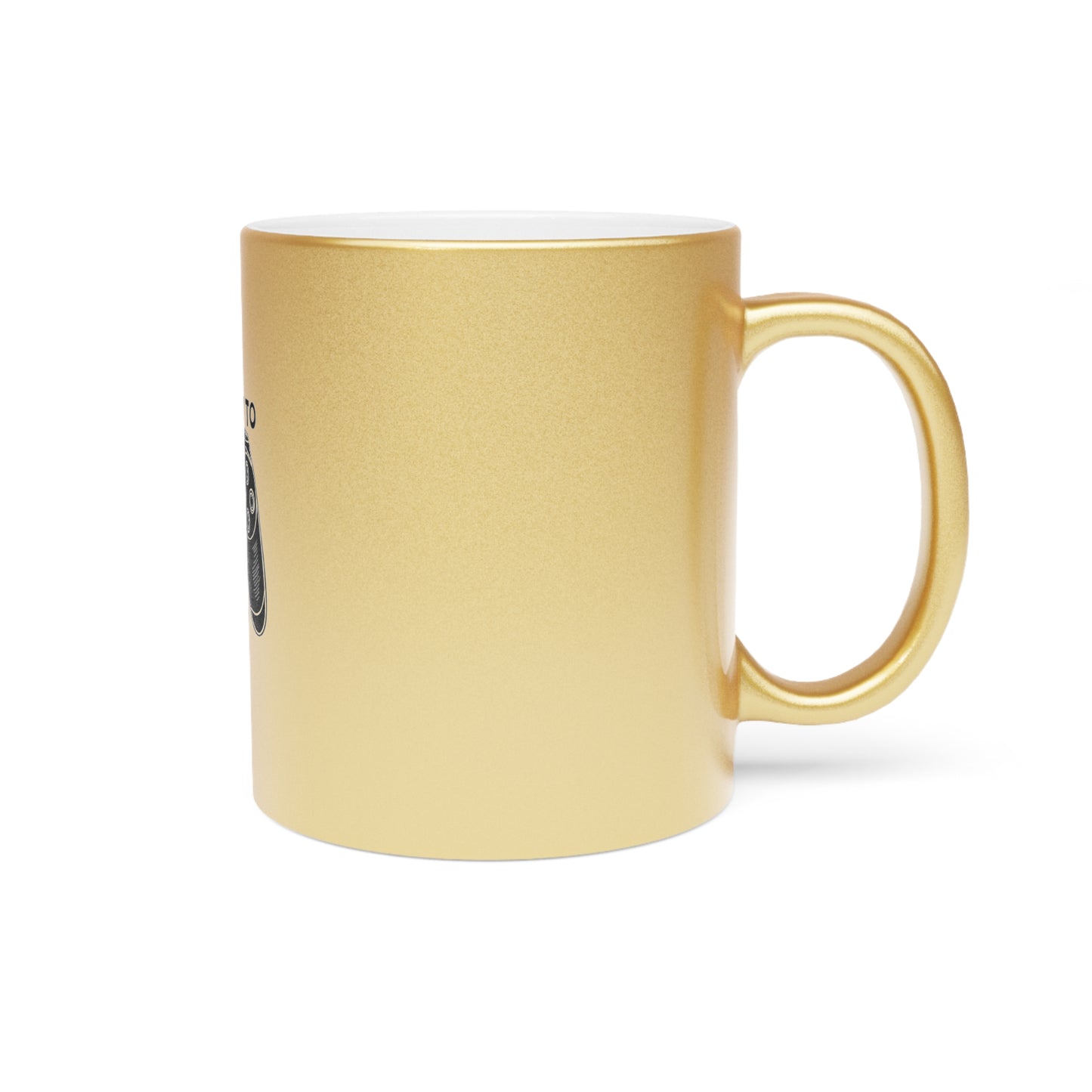 Press Play to Escape Metallic Mug (Silver/Gold)