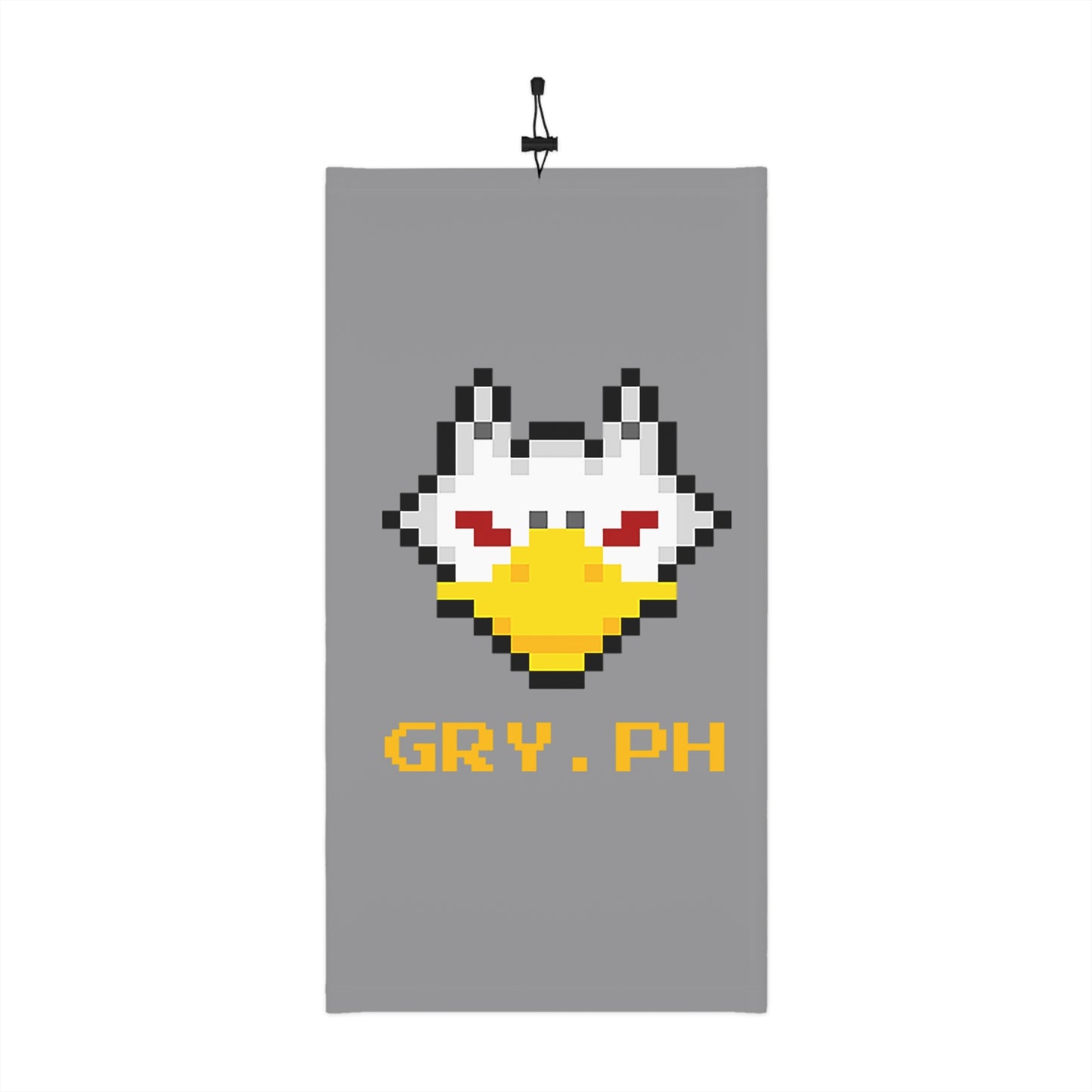 Gryph Logo Grey Winter Neck Gaiter with Drawstring