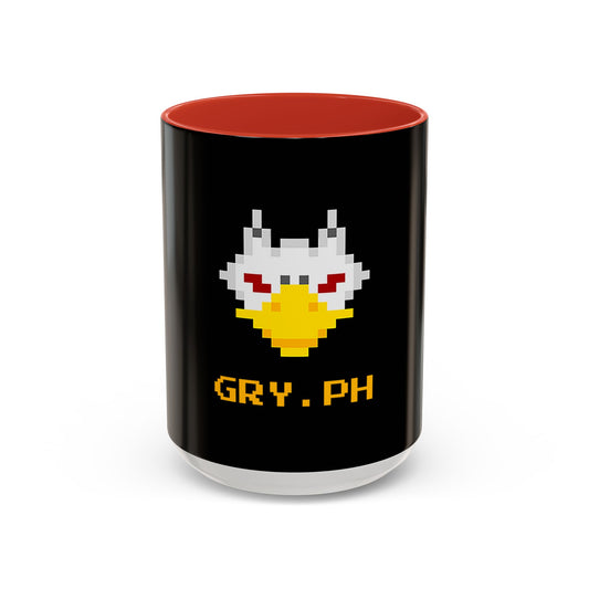 Gryph Logo Black Coffee Mug (11, 15oz)