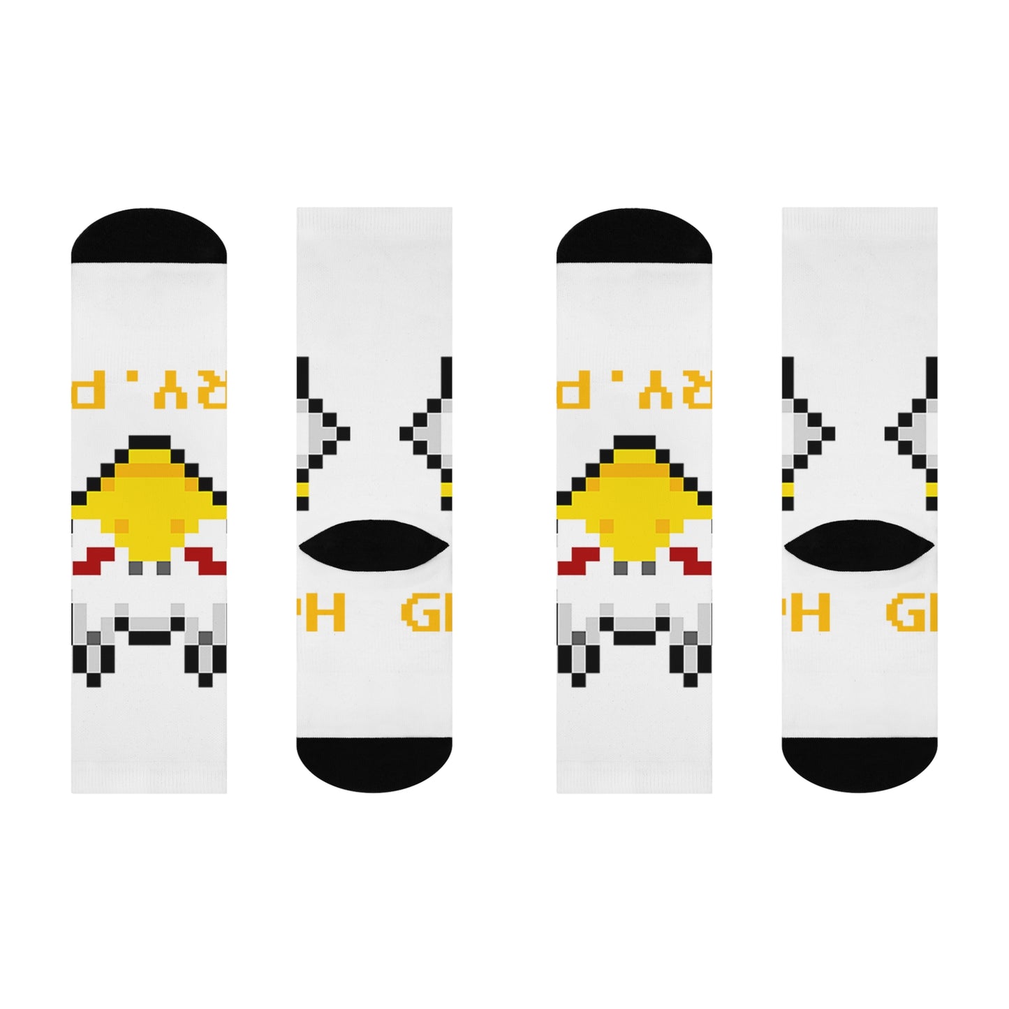 Gryph Logo White Cushioned Crew Socks