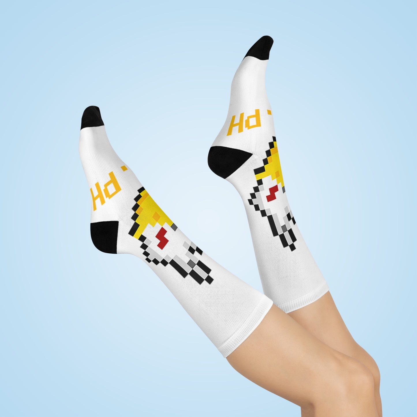 Gryph Logo White Cushioned Crew Socks