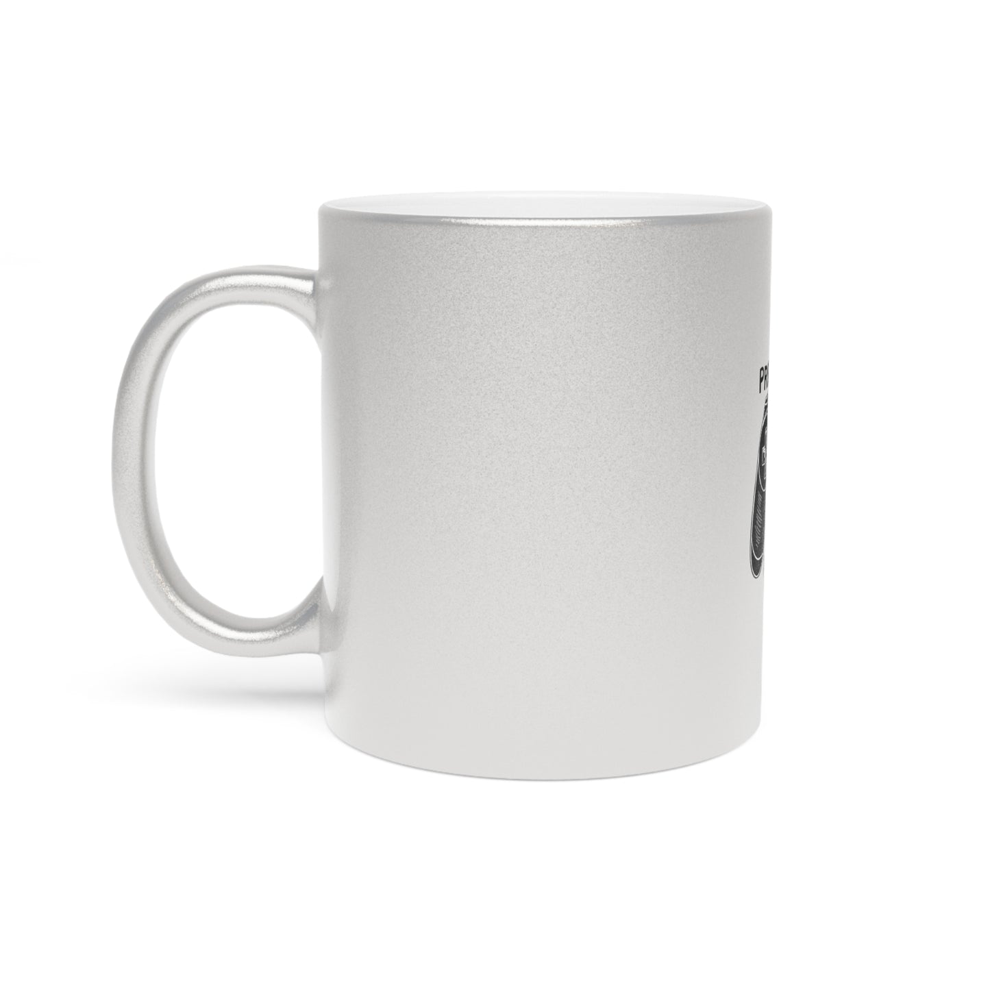 Press Play to Escape Metallic Mug (Silver/Gold)