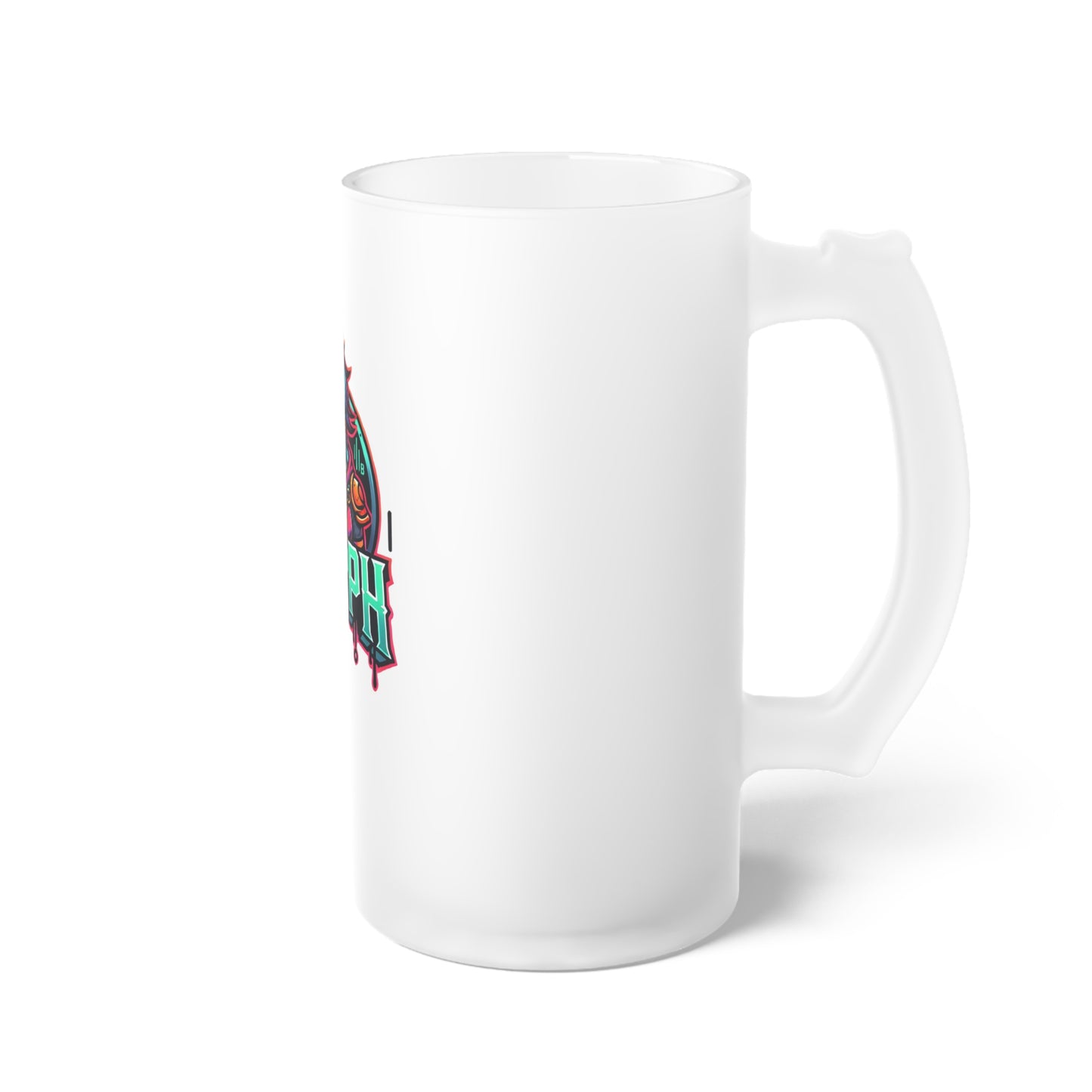 Crypto Warrior Frosted Glass Beer Mug