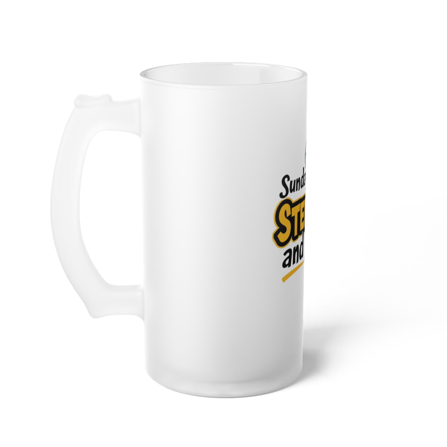 Sundays Are For Steelers and Naps Frosted Glass Beer Mug