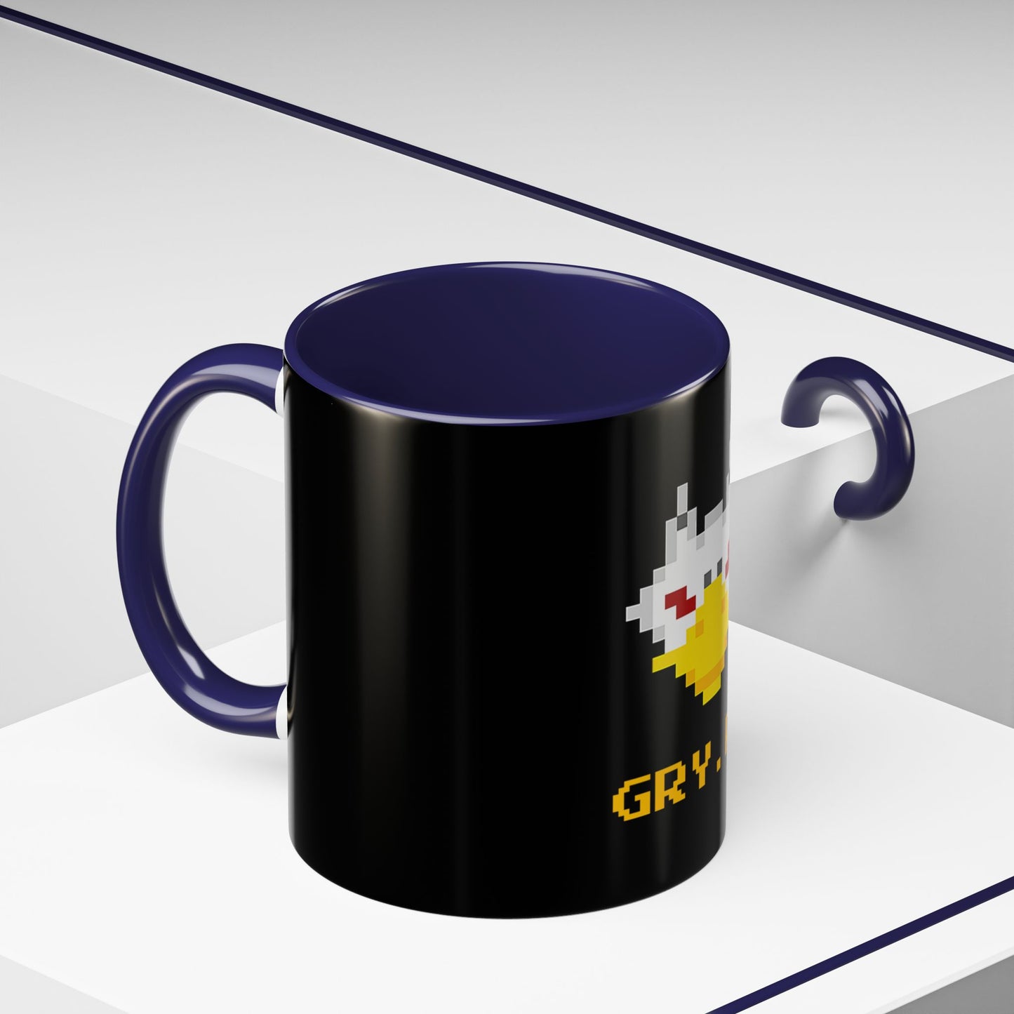 Gryph Logo Black Coffee Mug (11, 15oz)