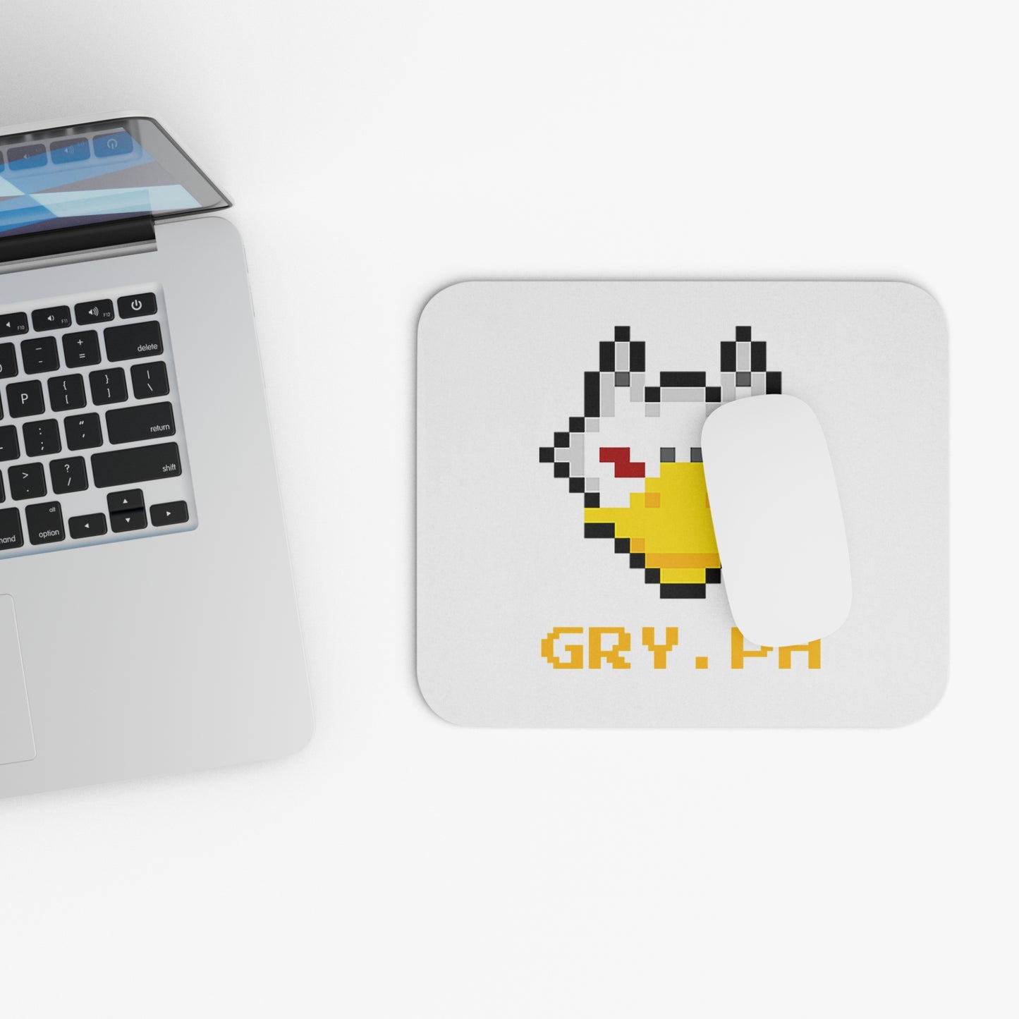 Gryph Logo White Mouse Pad (Rectangle)