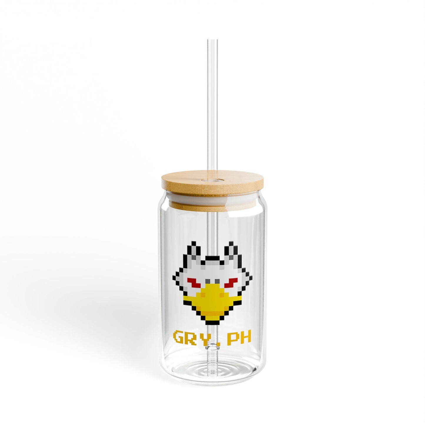 Gryph Logo 16oz Sipper Glass