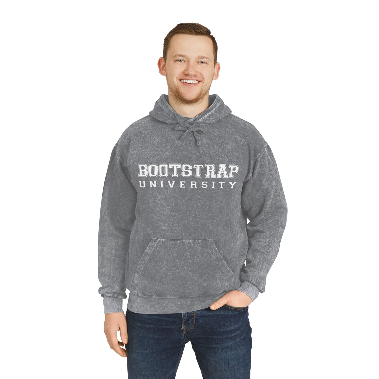 Bootstrap University Unisex Mineral Wash Hoodie (Featuring Gryph Logo on the Back)