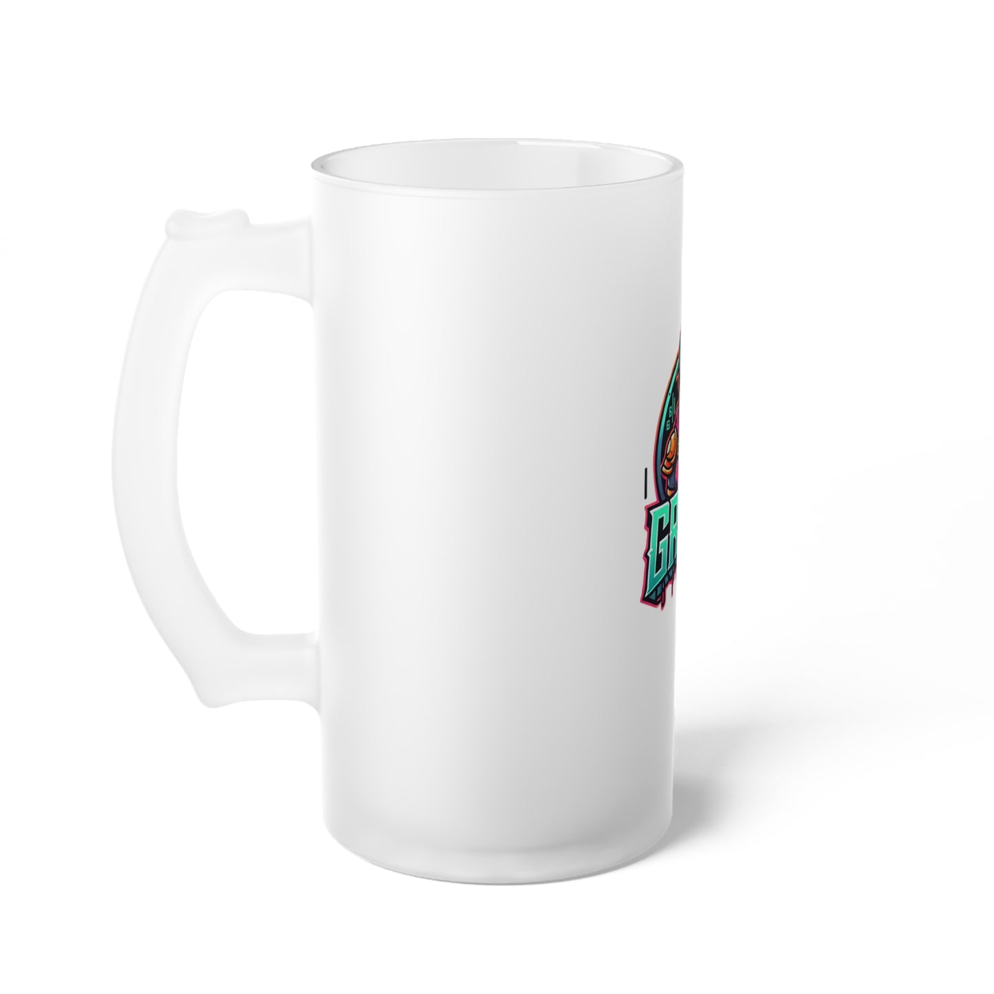 Crypto Warrior Frosted Glass Beer Mug