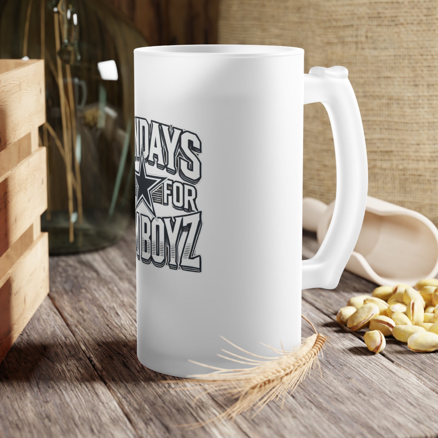 Sundays Are For Dem Boyz Frosted Glass Beer Mug