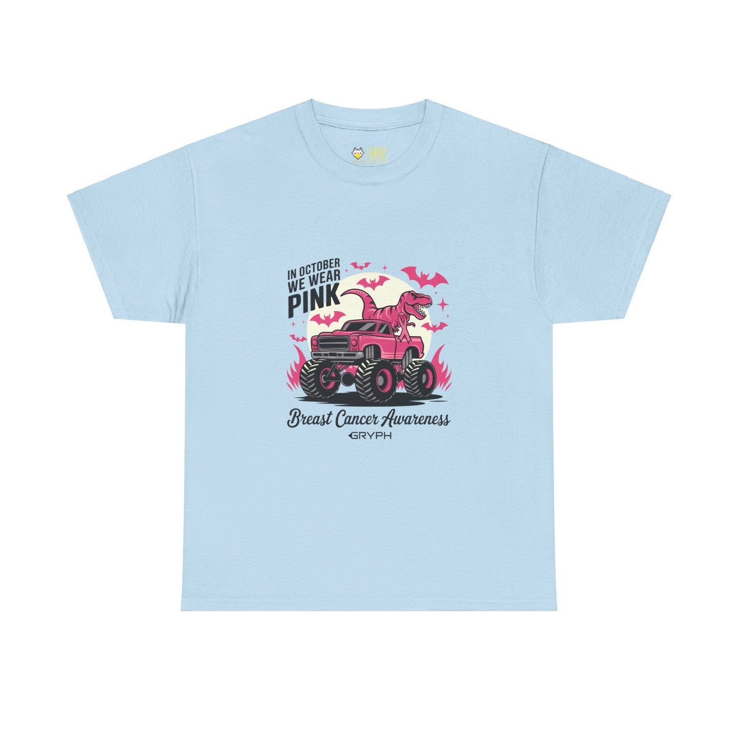 Pink Dino Power Tee – Breast Cancer Awareness