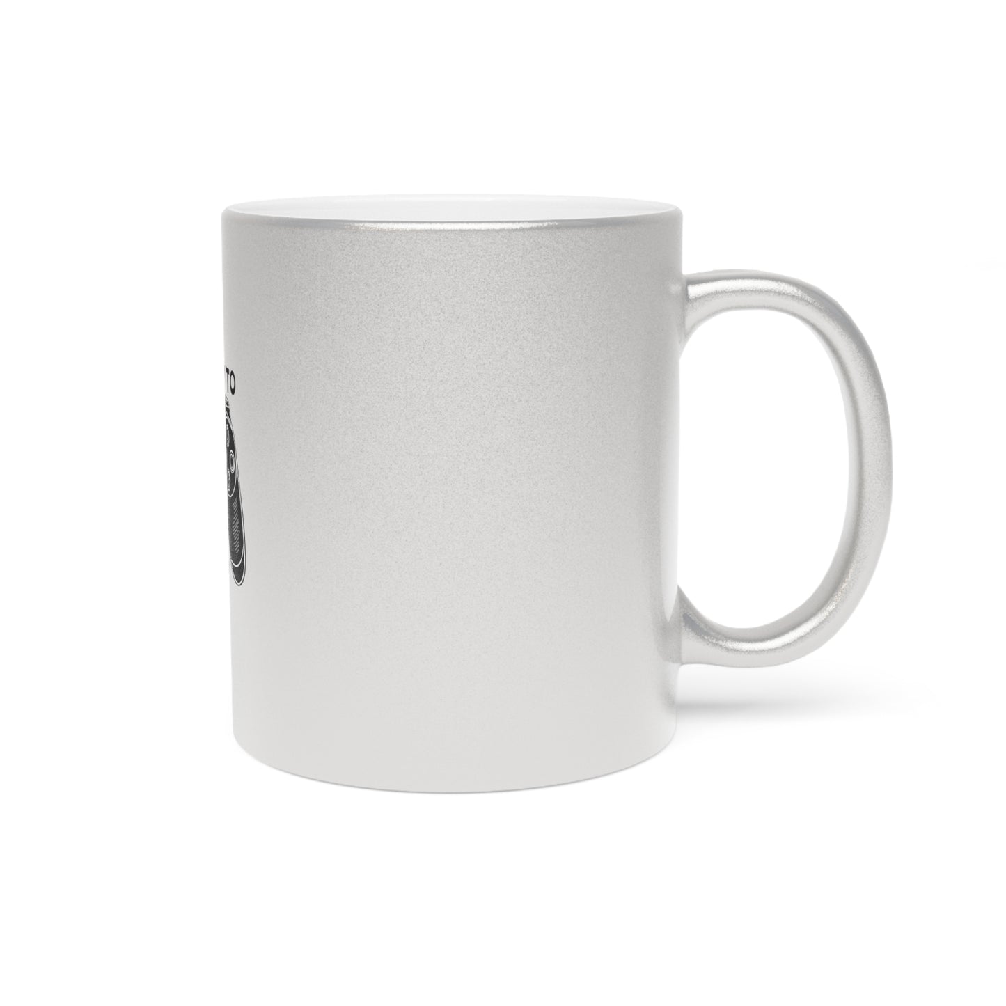 Press Play to Escape Metallic Mug (Silver/Gold)