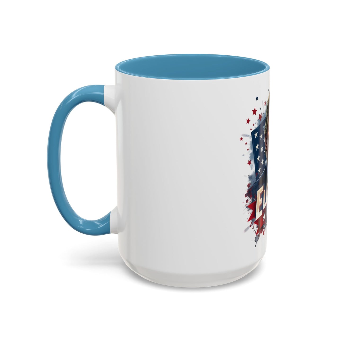 Coffee Mug - Elected 47 Donald J Trump with American Flag Background