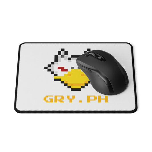 Gryph Non-Slip Gaming White Mouse Pad