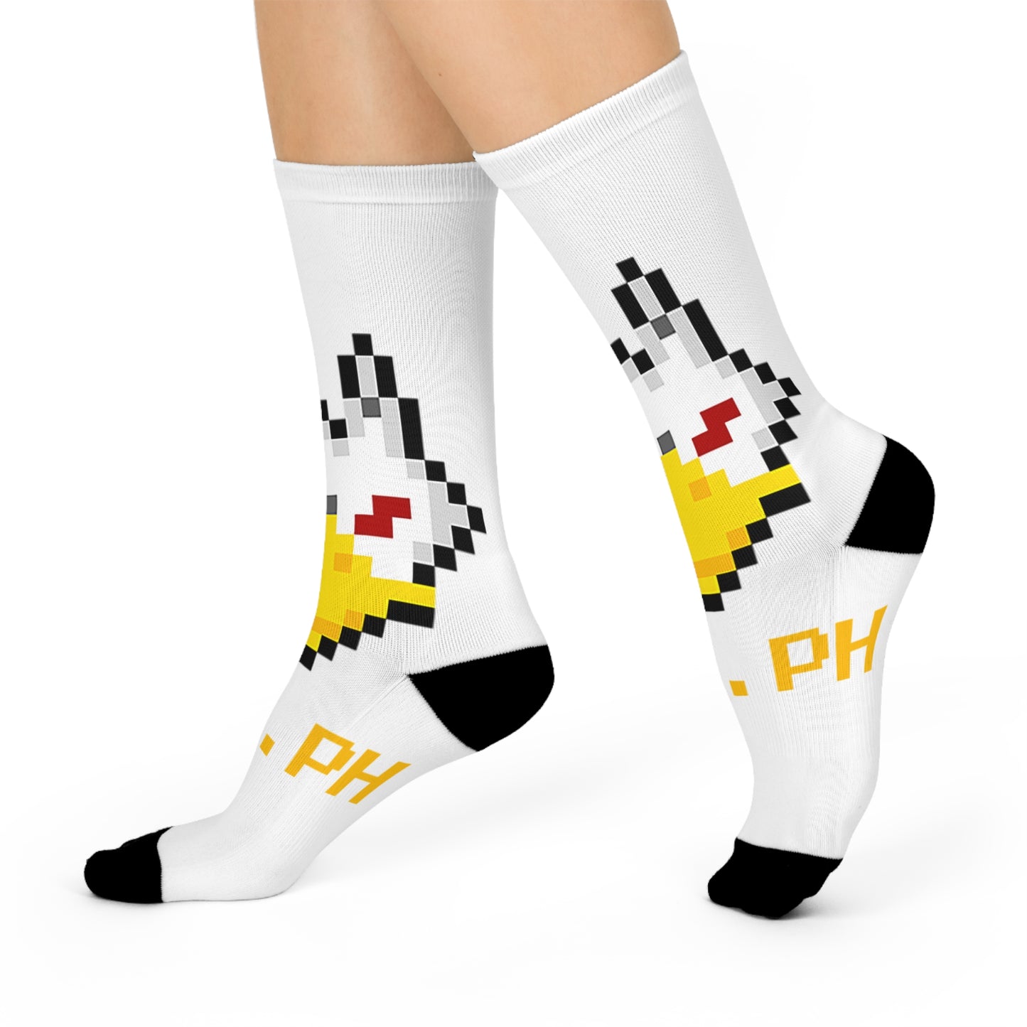 Gryph Logo White Cushioned Crew Socks