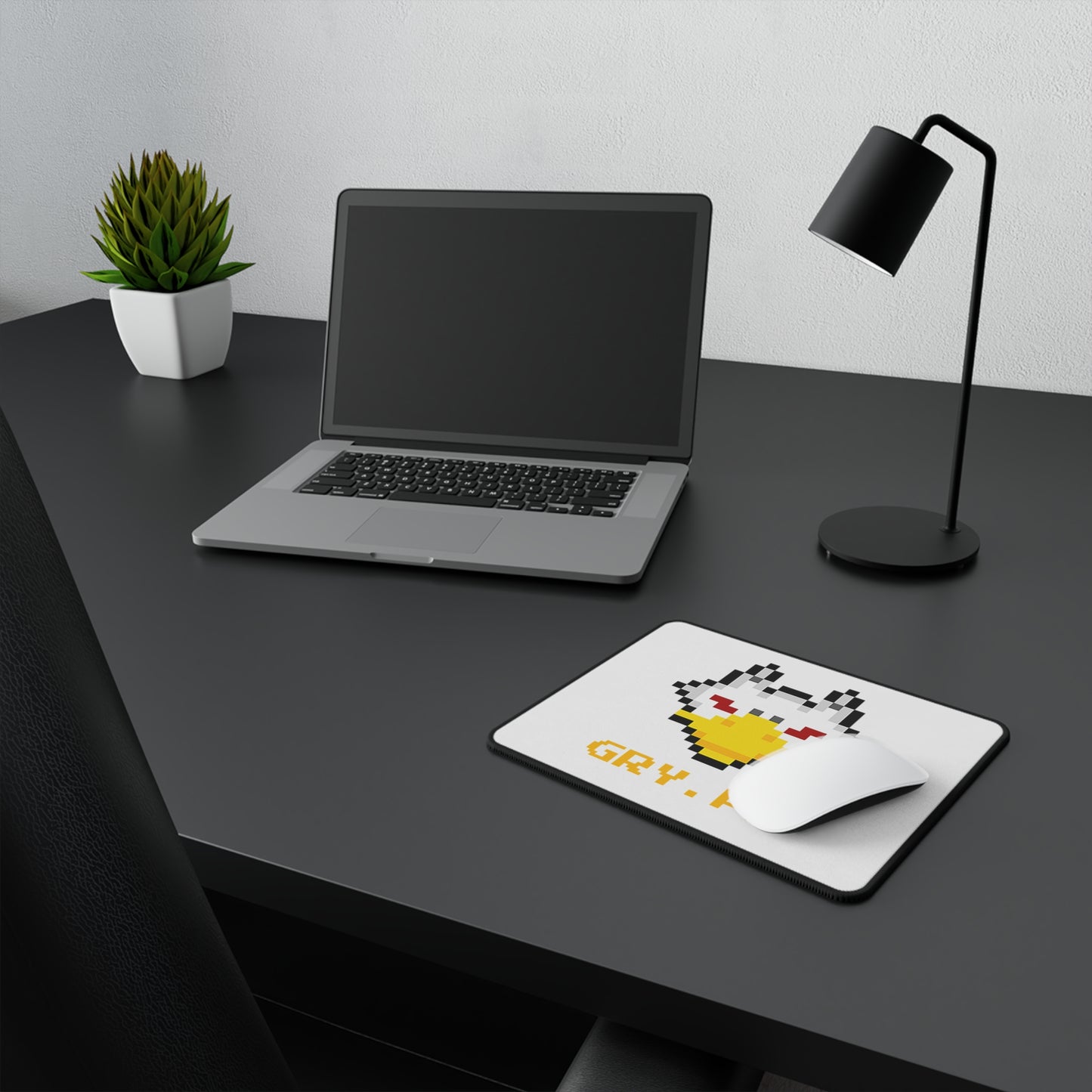 Gryph Non-Slip Gaming White Mouse Pad