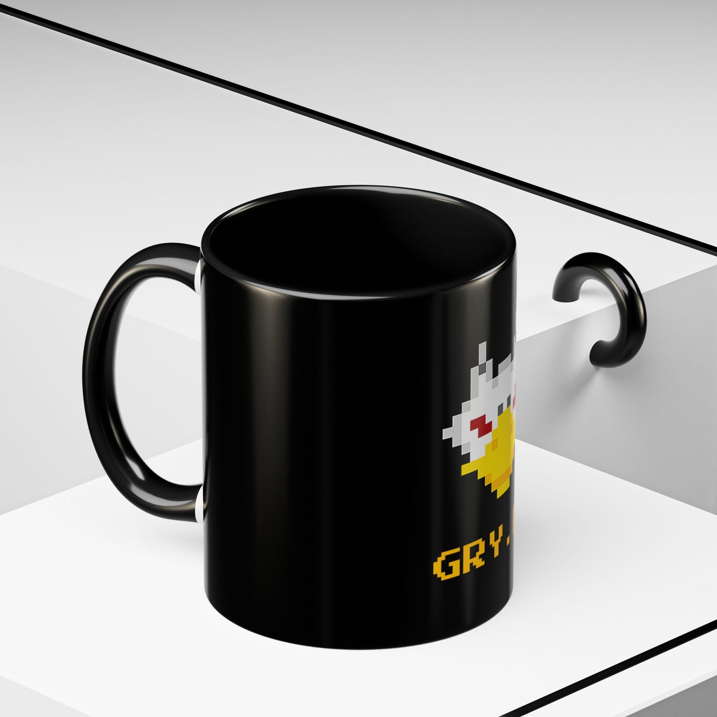 Gryph Logo Black Coffee Mug (11, 15oz)