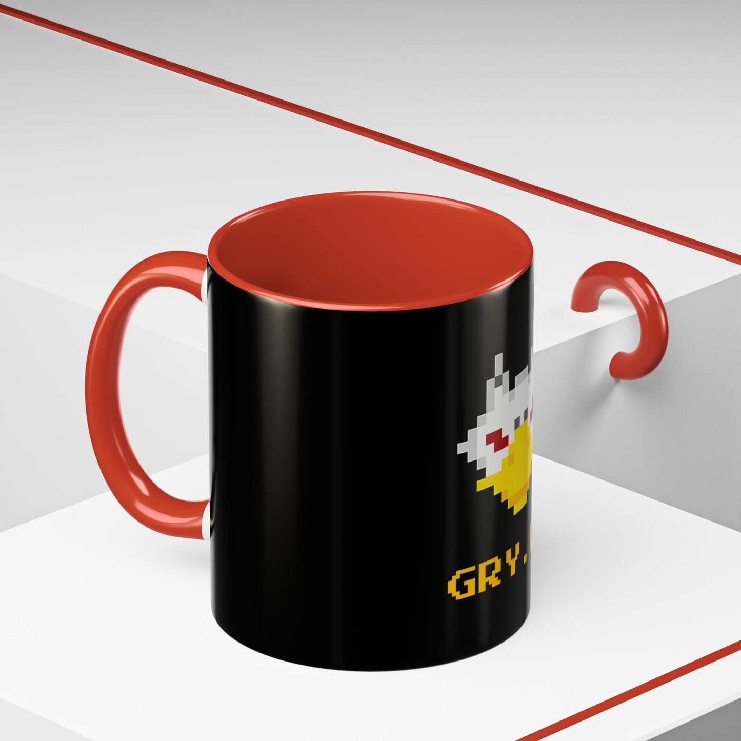 Gryph Logo Black Coffee Mug (11, 15oz)