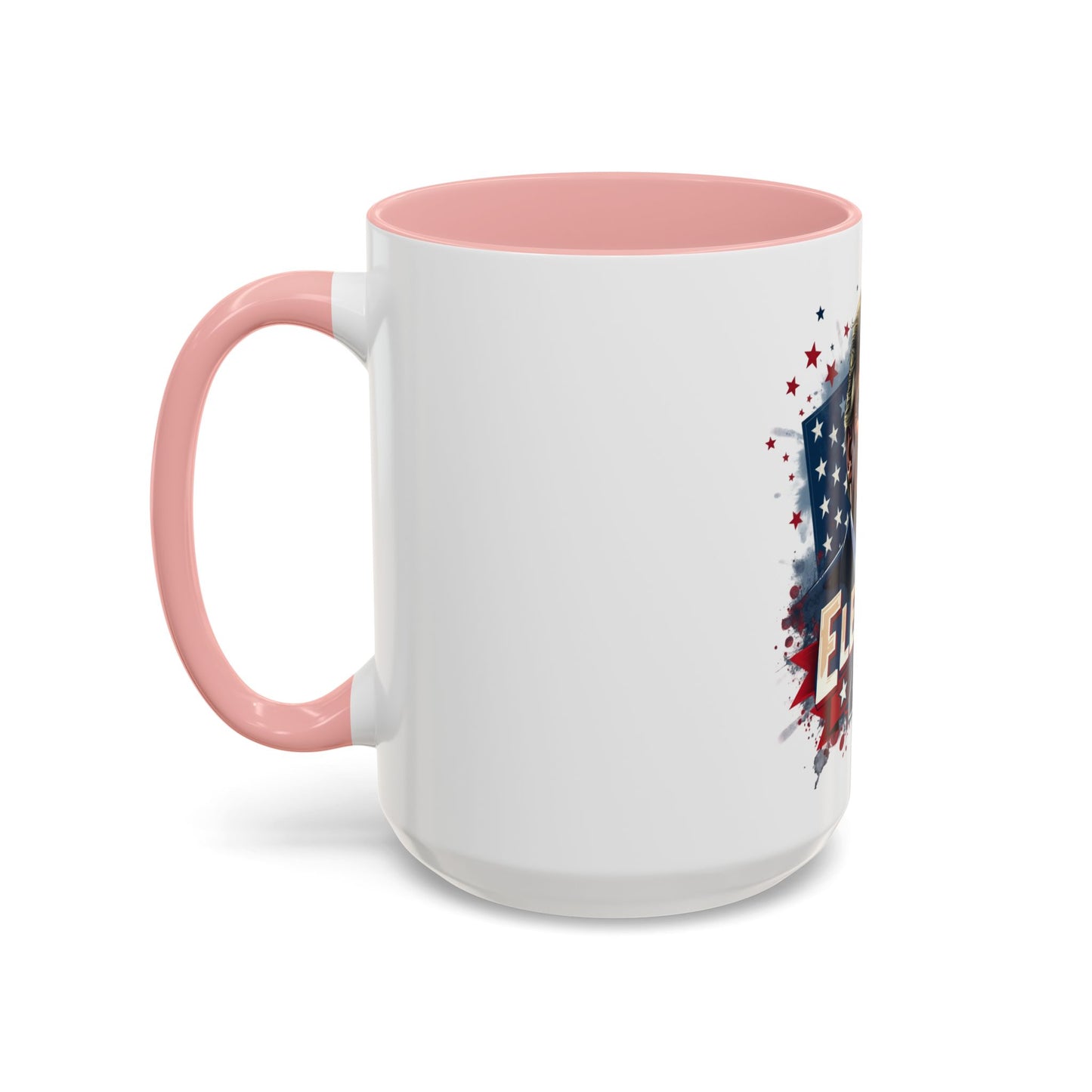 Coffee Mug - Elected 47 Donald J Trump with American Flag Background