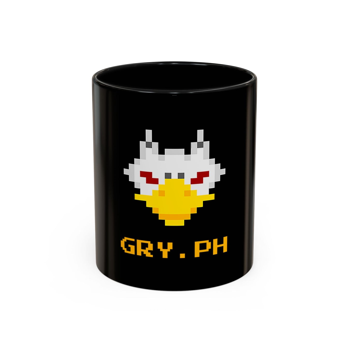 Gryph Logo Black Coffee Mug (11, 15oz)