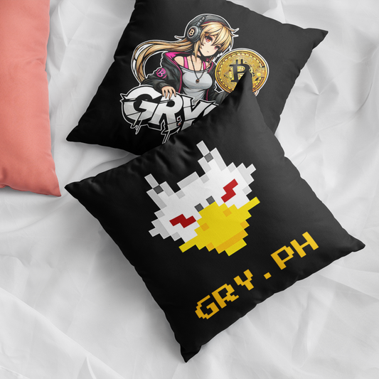 Gryph Spun Polyester Square Pillow